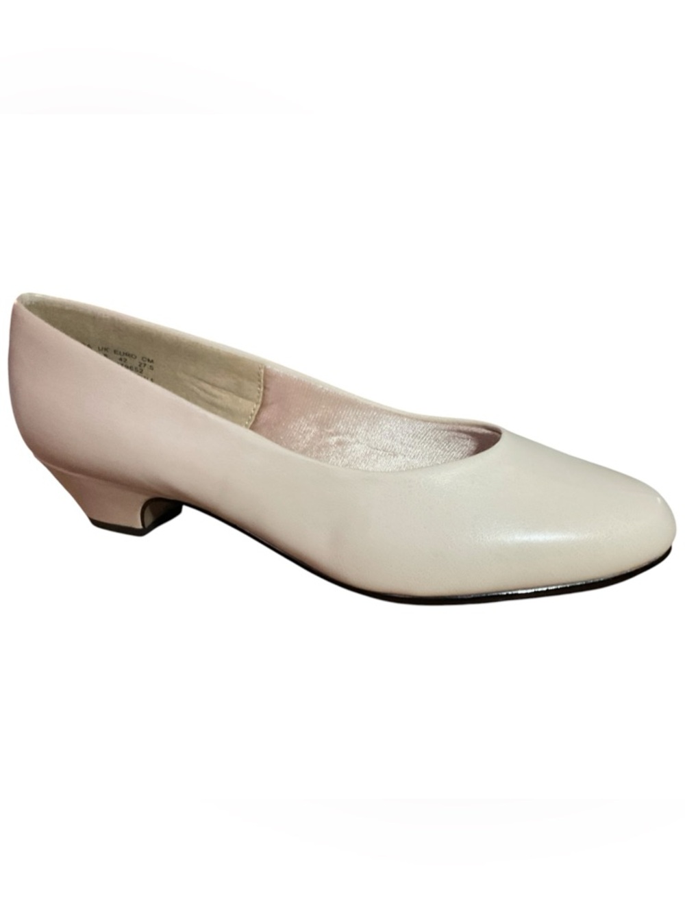 Soft Style By Hush Puppies Angel Women's Low Block Heel Pump neutral cream